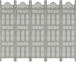 Zdjęcie vidaXL PARAWAN 5 PANELOWY RZEŹBIONY SZARY 200X165 CM DREWNO MANGO - Bartoszyce