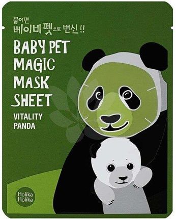 Holika Holika Baby Pet Magic Mask Sheet Vitality Panda Witaminowa Maseczka Pielęgnacyjna Do Twarzy Na Bawełnianej Płachcie
