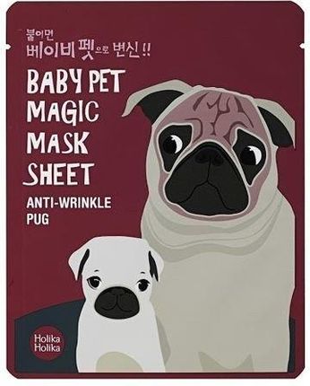 Holika Holika Baby Pet Magic Mask Sheet Anti-Wrinkle Pug Maseczka Pielęgnacyjna Do Twarzy Na Bawełnianej Płachcie