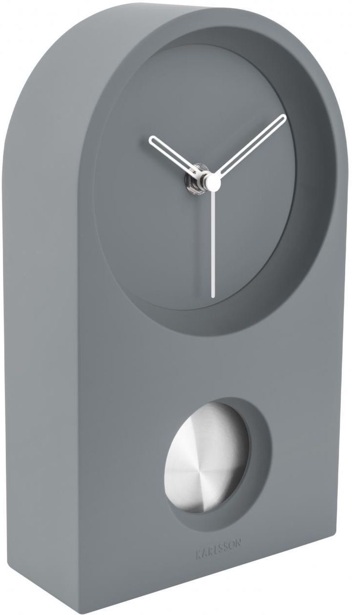 Karlsson Zegar Ściennostołowy Taut Pokryty Gumą Szary (Ka5801Gy