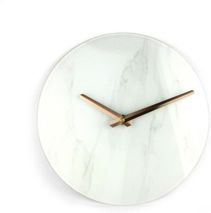 Platinet Wall Clock Marble Glass  (Pzmgw)