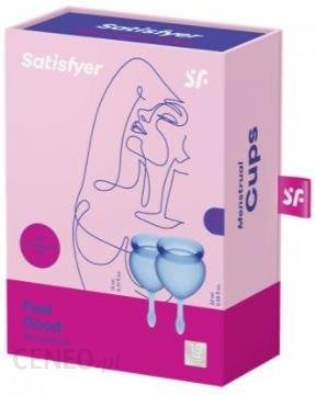 Satisfyer Feel Good zestaw kubeczków menstruacyjnych niebieski 15ml +20ml