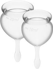 Zdjęcie Satisfyer Feel Good zestaw kubeczków menstruacyjnych bezbarwny 15ml +20ml - Radzionków