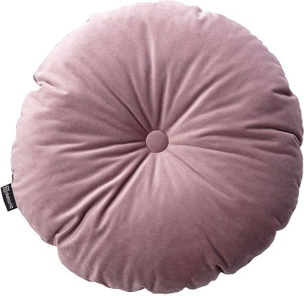 Dekoria Poduszka okrągła Velvet z guzikiem zgaszony róż 40 cm Velvet