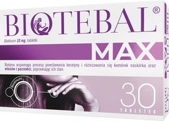 Biotebal MAX 10mg 30 tabl. - Nutrikosmetyki i leki dermatologiczne