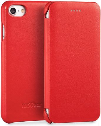 moVear flipSide S Skórzane Etui do Apple iPhone SE 2020 / 8 / 7 Czerwony