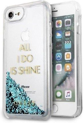 Guess GUHCP7GLUQBL Apple iPhone SE 2020/8/7 niebieski/blue hard case Liquid Glitter Partyni