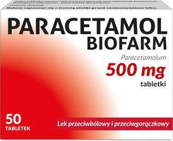 Zdjęcie Paracetamol Biofarm 500 mg 50 tabl - Dąbrowa Tarnowska