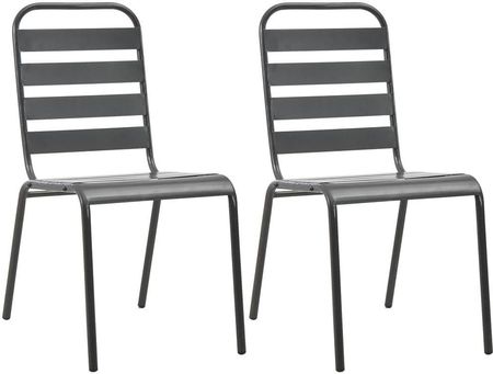 Zestaw metalowych krzeseł ogrodowych Mantar szary