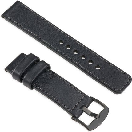 moVear Ekskluzywny Skórzany pasek 22mm do Samsung Galaxy Watch 46mm Czarny uBand C1 (1493)