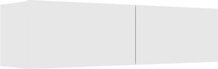 Szafka TV wysoki połysk biała 120x30x30 cm płyta wiórowa