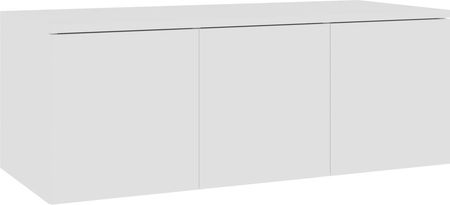 Szafka pod telewizor biała 80x34x30 cm płyta wiórowa
