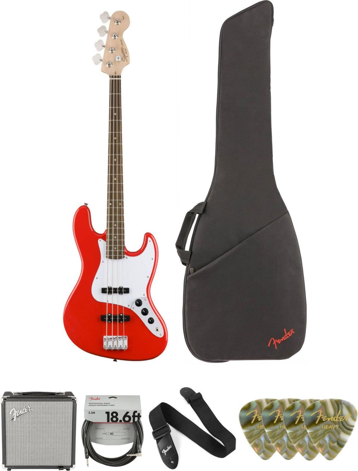【大特価!!】 Fender Squier Affinity Series Jazz Bass Lr Race Red Deluxe ベース