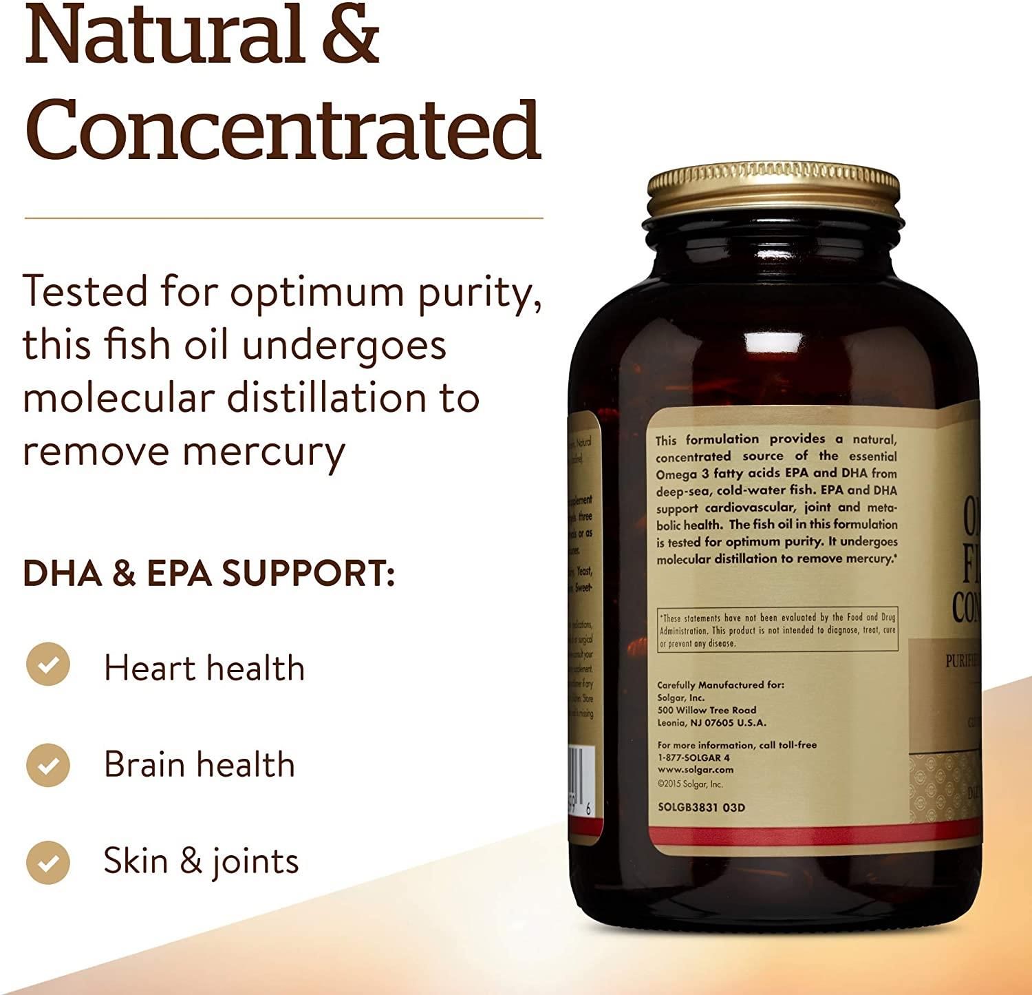 Preparat medycyny naturalnej Solgar Omega3 Fish Oil Concentrate