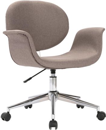 Obrotowe krzesło biurowe, taupe, tapicerowane tkaniną