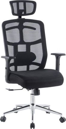 Techly Obrotowy fotel biurowy z wentylowanym oparciem i zagłówkiem