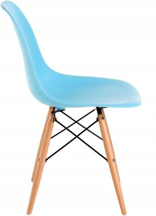 Krzesło P016W Pp ocean blue, drewniane nogi