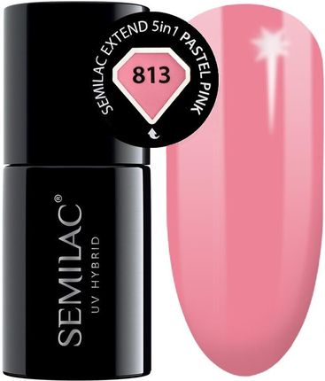semilac Baza Extend 813 Top Kolor 5w1 Pastel Pink 7ml