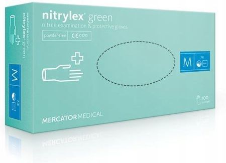 Rękawice Nitrylowe Nitrylex Green M 100 Szt