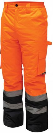 Dedra Spodnie Ocieplane Odblaskowe Rozmiar L Pomarańczowe (Bh80Sp2-L)