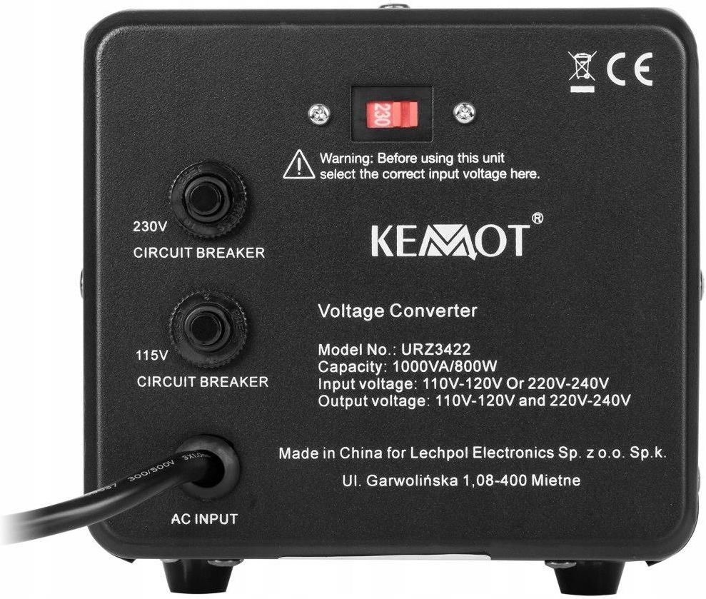 Konwerter Napięcia Kemot 800 W / 1000 Va - zdjęcie 1 Konwerter Napięcia Kemot 800 W / 1000 Va
