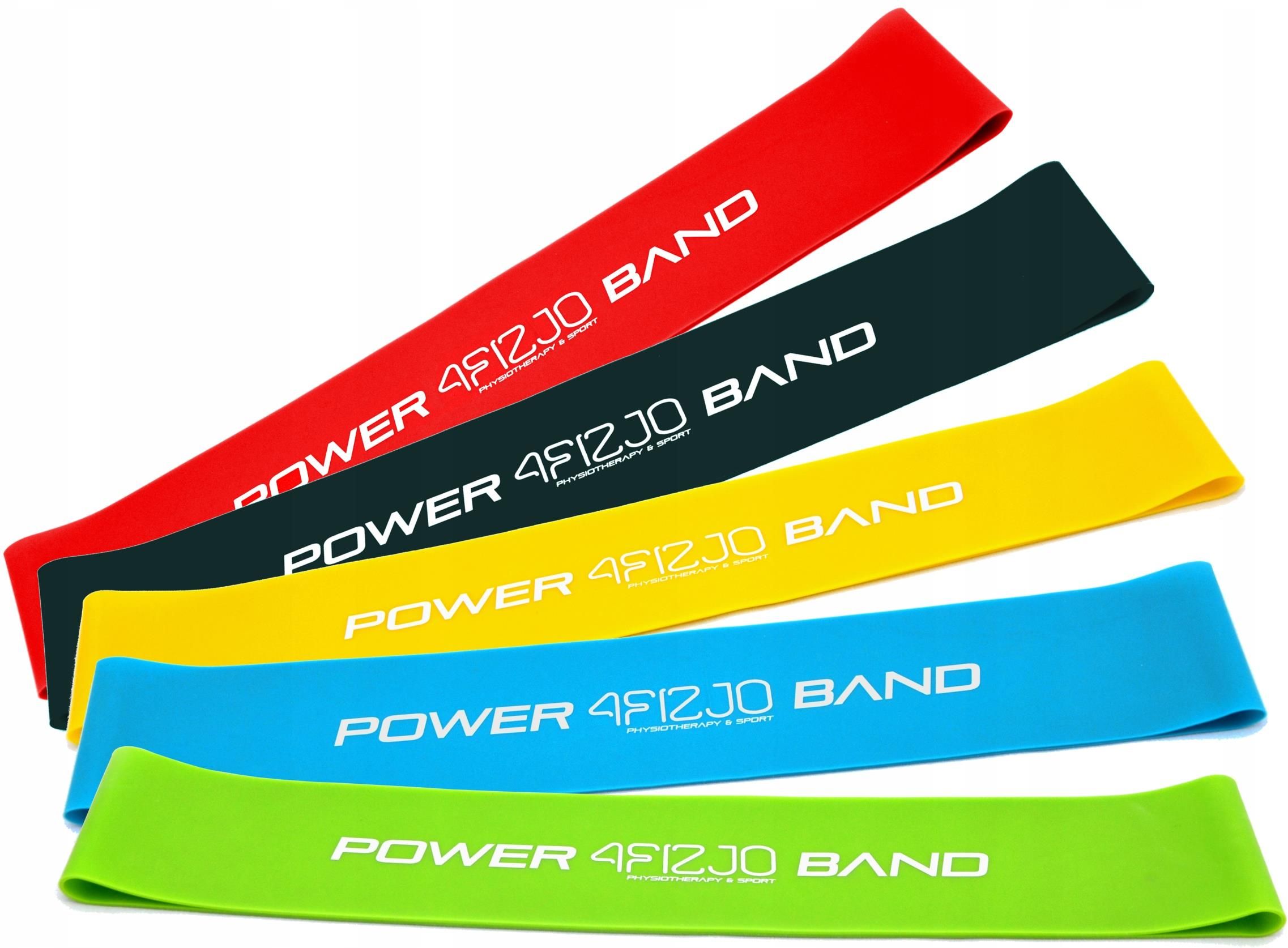 Zestaw 5 Gum Do Ćwiczeń Mini Band 4Fizjo Fitness 