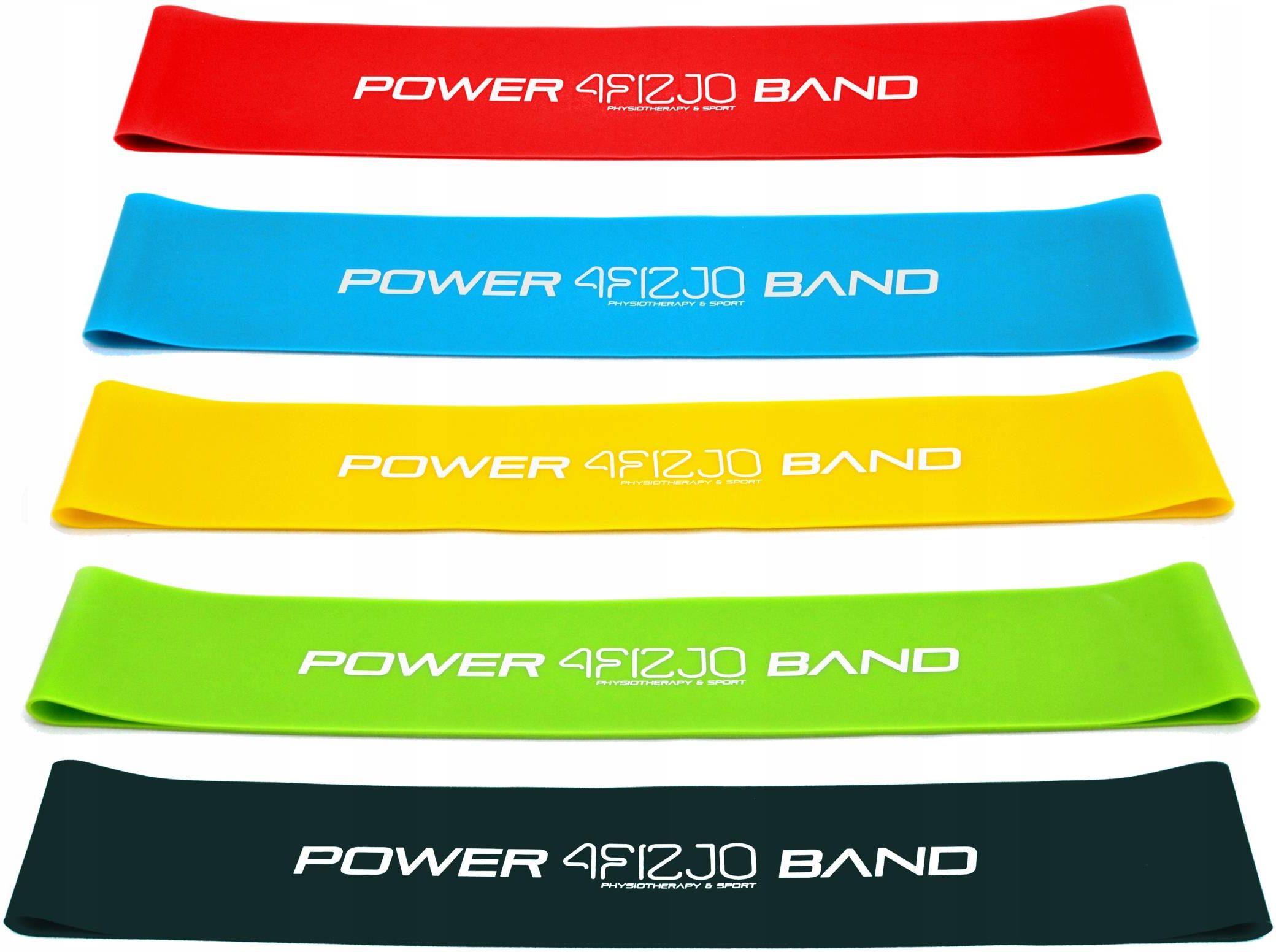 Zestaw 5 Gum Do Ćwiczeń Mini Band 4Fizjo Fitness 