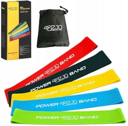 4FIZJO Zestaw 5 Gum Do Ćwiczeń Mini Band Fitness