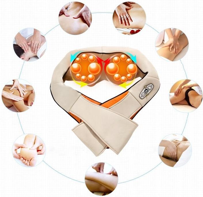 Masażer szyi karku pleców ciała 3D Shiatsu Prezent - zdjęcie 3 Masażer szyi karku pleców ciała 3D Shiatsu Prezent