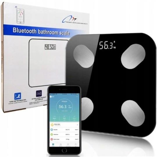 INTELIGENTNA WAGA ŁAZIENKOWA BLUETOOTH ANALITYCZNA - zdjęcie 2 INTELIGENTNA WAGA ŁAZIENKOWA BLUETOOTH ANALITYCZNA