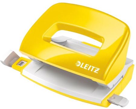 Leitz Dziurkacz Mini metalowy WOW żółty 10 lat gwarancji 10 kartek 50601016