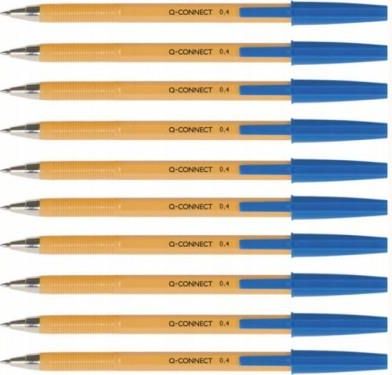 Q-Connect Długopis 04Mm Niebieski 10 Sztuk