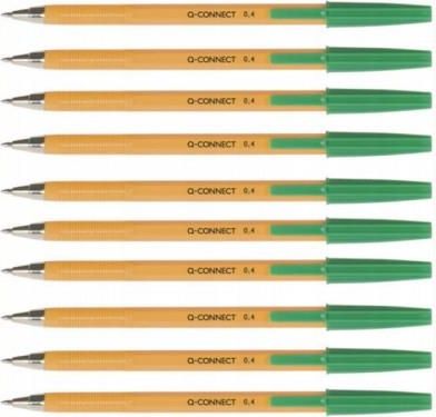Office Products Długopis Q-Connect 04Mm Zielony 10 Sztuk