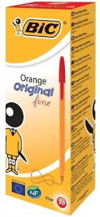 Długopis Bic Orange Original Fine 20 Szt Czerwony
