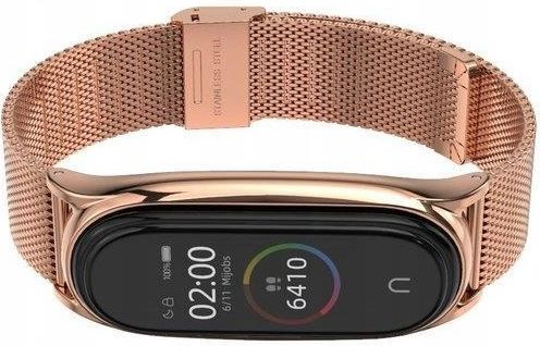 TECH-PROTECT MILANESEBAND XIAOMI MI BAND 5/ 6 RÓZOWE ZŁOTO