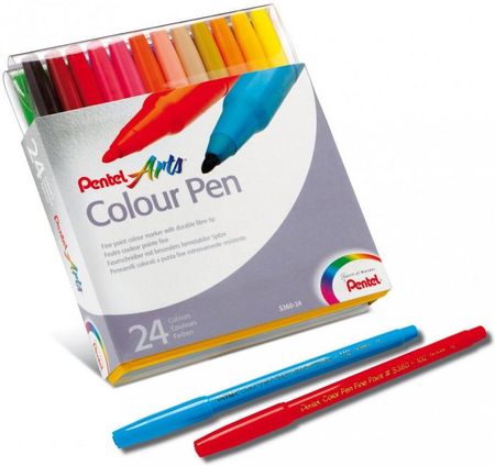 Pentel Zestaw Pisaków Color Pen 24Szt.I Kolorowe Zep072