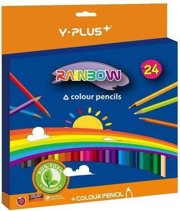 Kredki Ołówkowe Rainbow + Temperówka 24 Kol