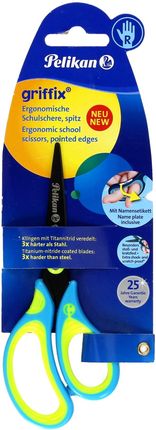 Nożyczki Ergonomiczne Neon Blue Griffix Pelikan