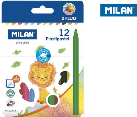 Kredki Świecowe Plastipastel 12 Kolorów Milan