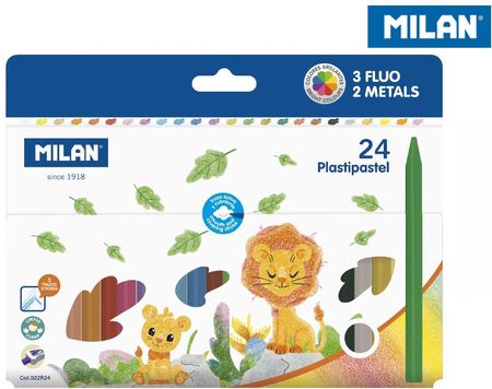 Kredki Świecowe Plastipastel 24 Kolory Milan 