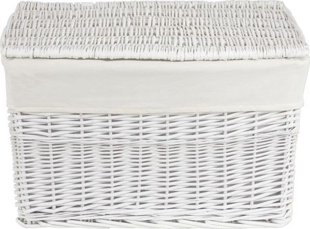 Koszoplotka Skrzynia Wiklinowa Biała Z Wyściółką Białą 520D 22cm  - zdjęcie 2