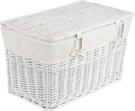 Koszoplotka Skrzynia Wiklinowa Biała Z Wyściółką Białą 520D 22cm  - zdjęcie 3