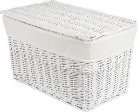 Koszoplotka Skrzynia Wiklinowa Biała Z Wyściółką Białą 520D 22cm  - zdjęcie 5
