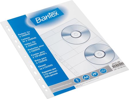 Bantex Koszulki Na Cd/Dvd A4 5Szt100080933