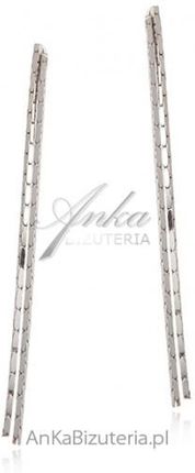 Ankabizuteria  Kolczyki srebrne wiszące długie łańcuszki -włoska biżuteria