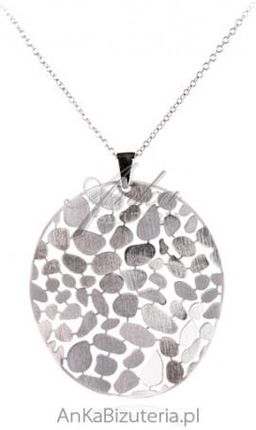 Ankabizuteria  Srebrny naszyjnik owalne ażurowe koło - piękna włoska biżuteria