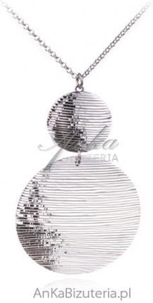 Ankabizuteria  Duże koła naszyjnik srebrny  - elegancka biżuteria srebrna