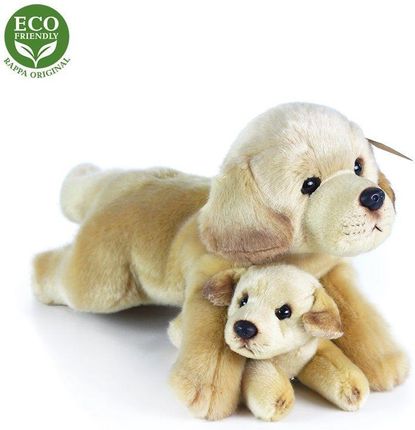 Rappa Labrador Pluszowy ze Szczeniaczkiem Leżący 25cm  Eco-Friendly