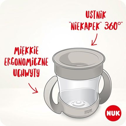 NUK Kubek niekapek Mini Magic Cup z ustnikiem 360° 160ml - Ceny i opinie 