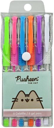 Pusheen Kolorowe długopisy żelowe 6 szt. w etui (PUSH0194)